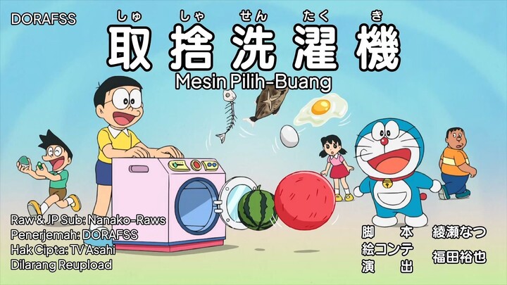 Doraemon 923 ABC Sub Indo & Eng: Mesin Pilih-Buang, Rumah Pemangsa Manusia & Memotong Sepotong Laut