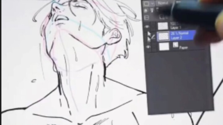 Draw a Face Looking Upward