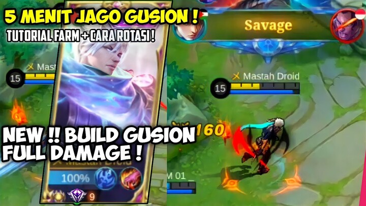 TERBARU !! BUILD DAN EMBLEM GUSION TERSAKIT | TUTORIAL CARA MENGGUNAKAN HERO GUSION | TIPS ROTASI GS