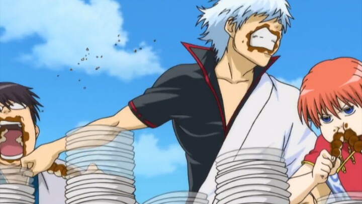 "Gin-san: Hey! You two, eat as much as you can! It would be best if you were so full that you don't 