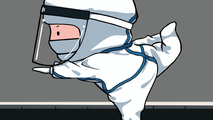 Let’s draw a cute “Big White” from Guangzhou fighting the epidemic.