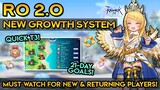 RO 2.0: NEW GROWTH SYSTEM! EASY GUIDE FOR NEW & RETURNING PLAYERS!!