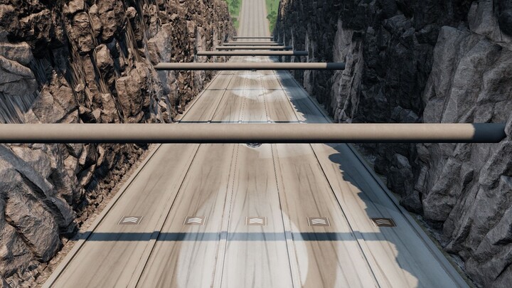 Use a downhill assist system on long descents to help vehicles slow down.