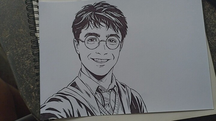 menggambar Harry Potter. next kita gambar siapa lagi ya?