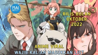 ANIME NEWS ! ANIME VIRAL + POPULER ! RILIS BULAN OKTOBER 2022