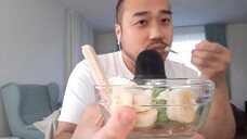 ASMR Matcha Ice Cream, Strawberry Waffers, Banana & Whip Cream + Bowl Licking 🥣👅