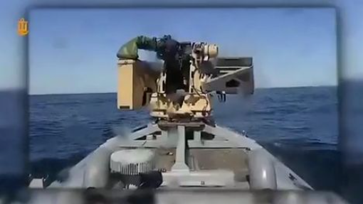 The first-ever recorded battle of unmanned naval boats