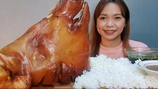 LECHON ULO NG BABOY MUKBANG