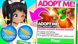 *IT'S HERE* AUTUMN WEATHER & NEW PETS in ADOPT ME UPDATE (roblox)