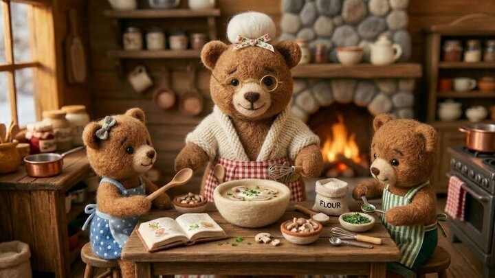 Grandma Bear's Recipe — Creamy Mushroom Soup 🍄🥣✨ | Resep Sup Jamur Krim