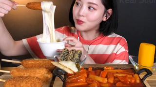 SUB tteokbokki Mukbang ASMR