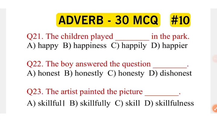 Adverb in English Grammar