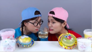 Mukbang Kẹo bông khổng lồ #mukbang #asmrngon