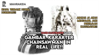 Lariii!! Ada AI yang Bisa Gambar! ft. @mahrakida Nggambar Chainsaw Man In Real Life