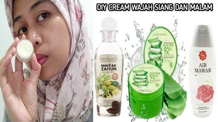 Cara membuat cream wajah    putih glowing gunakan krim ini pagi dan malam hasilnya menakjubkan ||DIY