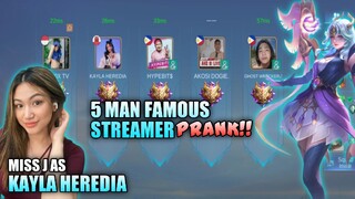 PART 2 KAYLA HEREDIA |5 MAN FAMOUS STREAMERS PRANK