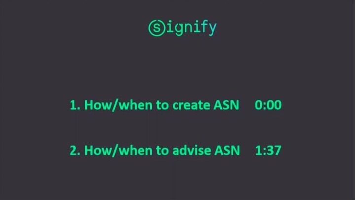 How to create Advanced Shipping Notification and advise the delivery Supply Chai