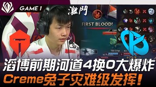 TES vs KC: TB's Massive 4-for-0 River Play in the Early Game! Creme's Rabbit-Level Performance a Dis