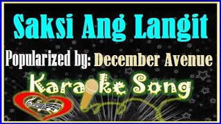 Saksi Ang Langit Karaoke Version by December Avenue- Minus One- Karaoke Cover