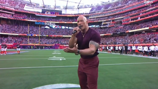 yt1s.com - The Rock opens Superbowl 56 to a ROUSING SoFi Stadium