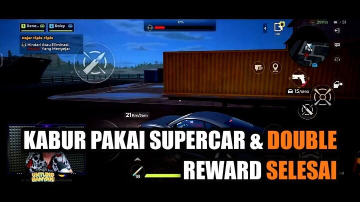 Kabur Pakai Supercar & Double Reward Selesai | Bawa kabur Supercar licin sambil dikejar musuh!