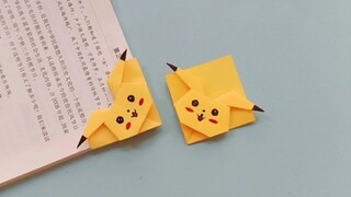 可爱的皮卡丘书签折纸，一分钟就能学会