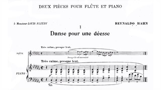 Reynaldo Hahn - 2 Pieces for flute and piano (audio + sheet music)