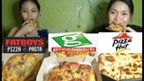 PIZZA MUKBANG/GREENWICH,PIZZA HUT AND FAT BOYS PIZZA