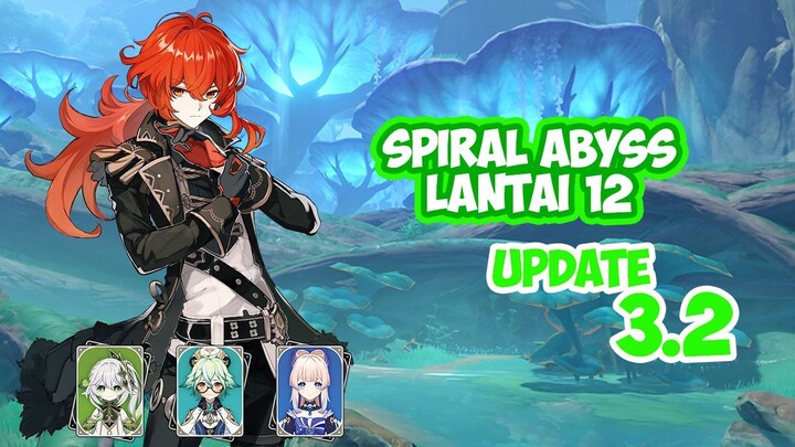 Spiral Abyss Floor 12 Update 3.2 | DPS Diluc | FULL STAR 9⭐ | Genshin Impact Indonesia