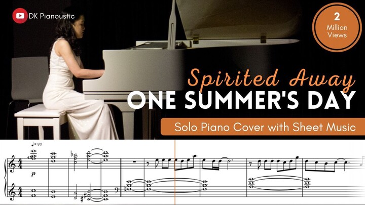 One Summer's Day  (Spirited Away) - Joe Hisaishi   (Piano Cover With Sheet Music)