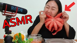 แม่มุ้ยกินแซ่บ #ASMR เสียงกิน หมึกยักษ์ หมึกทาโกะ กรุบๆ