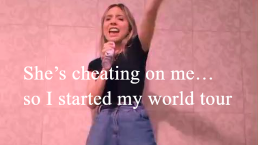 She’s cheating on me… so I started my world tour 😂