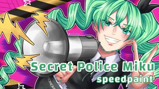 Speedpaint #14- Secret Police Miku