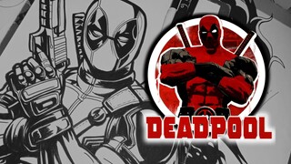 Deadpool || Black and White Art (SPEED DRAWING)