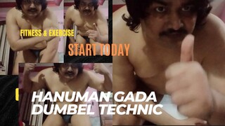 #NewFitnessVlog 🤩🇮🇳"HANUMAN GADA - DUMBEL TECHNIC" - FITNESS VLOG 🏋️ #vikrantrajliwalfitnessvlog