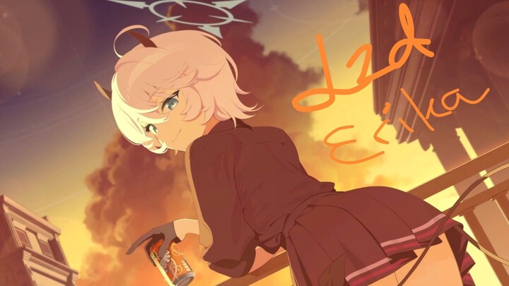(Blue Archive JP) Sensei, Pemandangan Sore Disini Sangat Indah Bukan? - L2D Hatami Erika