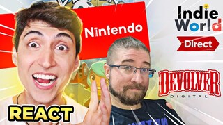 MUITOS JOGOS TOP NOVOS PARA SWITCH NA DIRECT INDIE! Coelho e Digplay Indie World React!! | @canaldigplay