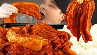 Thánh ăn mukbang ăn thịt ba chỉ , kim chi cùng cơm cực ngon