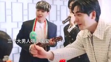 笑亖,善宰钞能力爆表!让队友参加小率侄子的周岁宴,三个大男人哄小宝宝!巨星唱祝歌,全场爆笑,善宰好会哄小率开心呀!#背着善宰跑