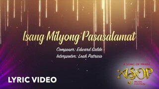 Leah Patricio - Isang Milyong Pasasalamat by Edward Salde (LYRIC VIDEO)