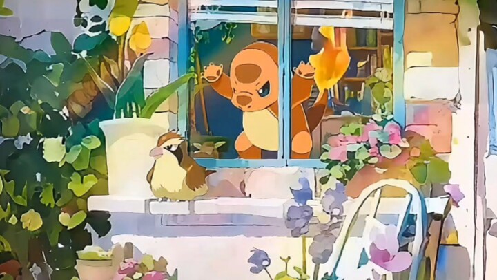 Mọi người đang ngủ trưa, chỉ có Charmander là không ngủ được