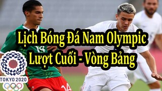 Bảng Xếp Hạng Olympic Tokyo 2021 Môn Bóng Đá Nam - Lịch Thi Đấu Vòng Cuối