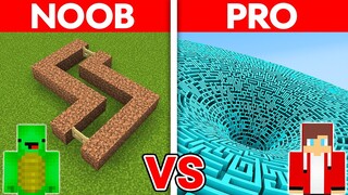 MIKEY vs JJ: NOOB vs PRO: BIGGEST MAZE HOUSE Build Challenge in Minecraft (Maizen)