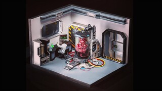 Scientist grows a monster in a MINECRAFT laboratory / Diorama / Realistic minecraft