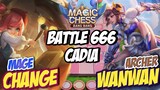 BATTLE 666 CADIA NEXT UPDATE MAGIC CHESS ! HYPER CHANGE VS HYPER WANWAN ! MAGIC CHESS