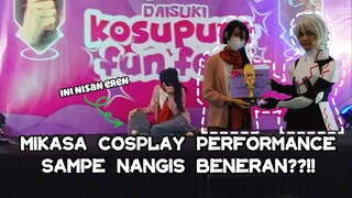 MIKASA COSPLAY PERFORMANCE SCENE KUBURAN???!!! GASSS