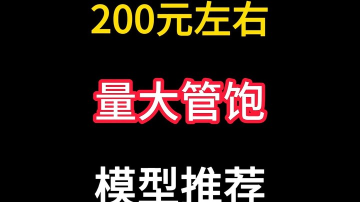 200元左右量大管饱模型推荐