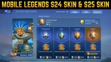 MOBILE LEGENDS S24 SKIN AND S25 FIRST PURCHASE SKIN | SAJIDCH GAMING
