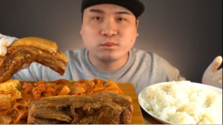 Thánh ăn hàn quốc mukbang ăn thịt ba chỉ béo ngậy #amthuc #monngon