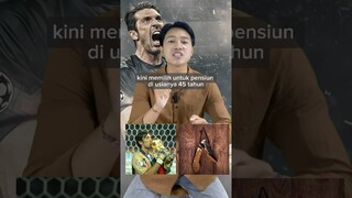 Akhir perjalanan kiper terbaik Gianluigi Buffon pensiun #shors #infobola #beritabola #football